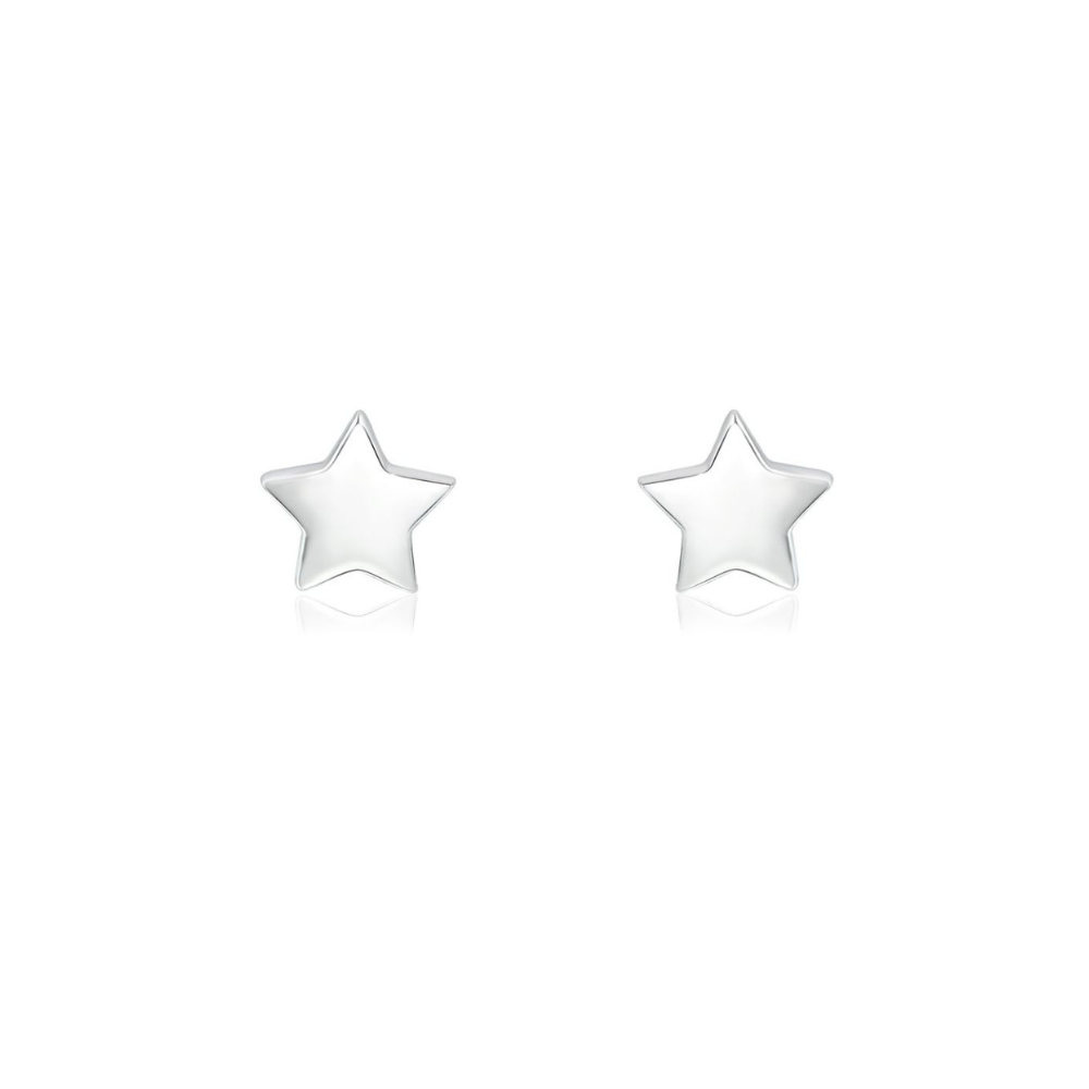 Sterling Silver Star Stud Earrings