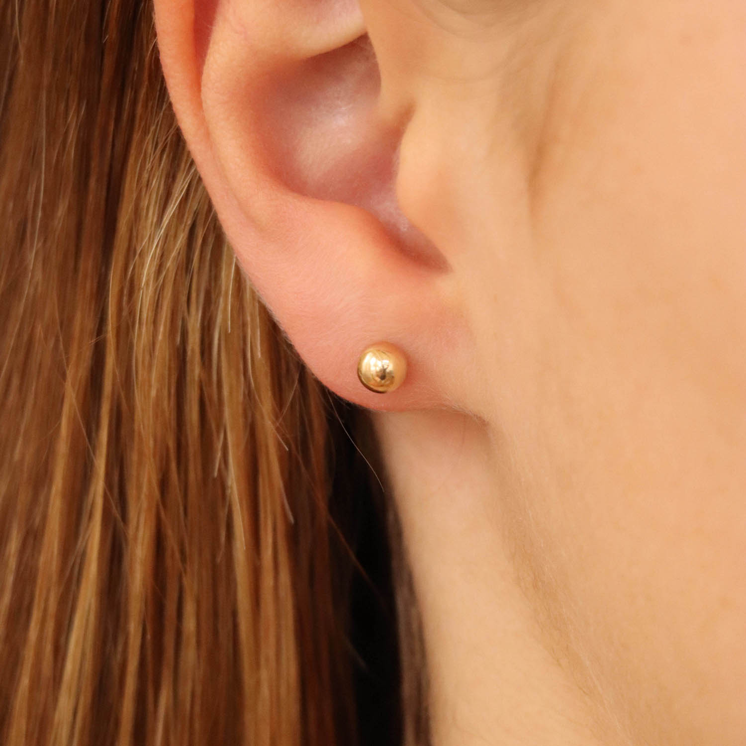 9k Yellow Gold 5mm Ball Stud Earrings