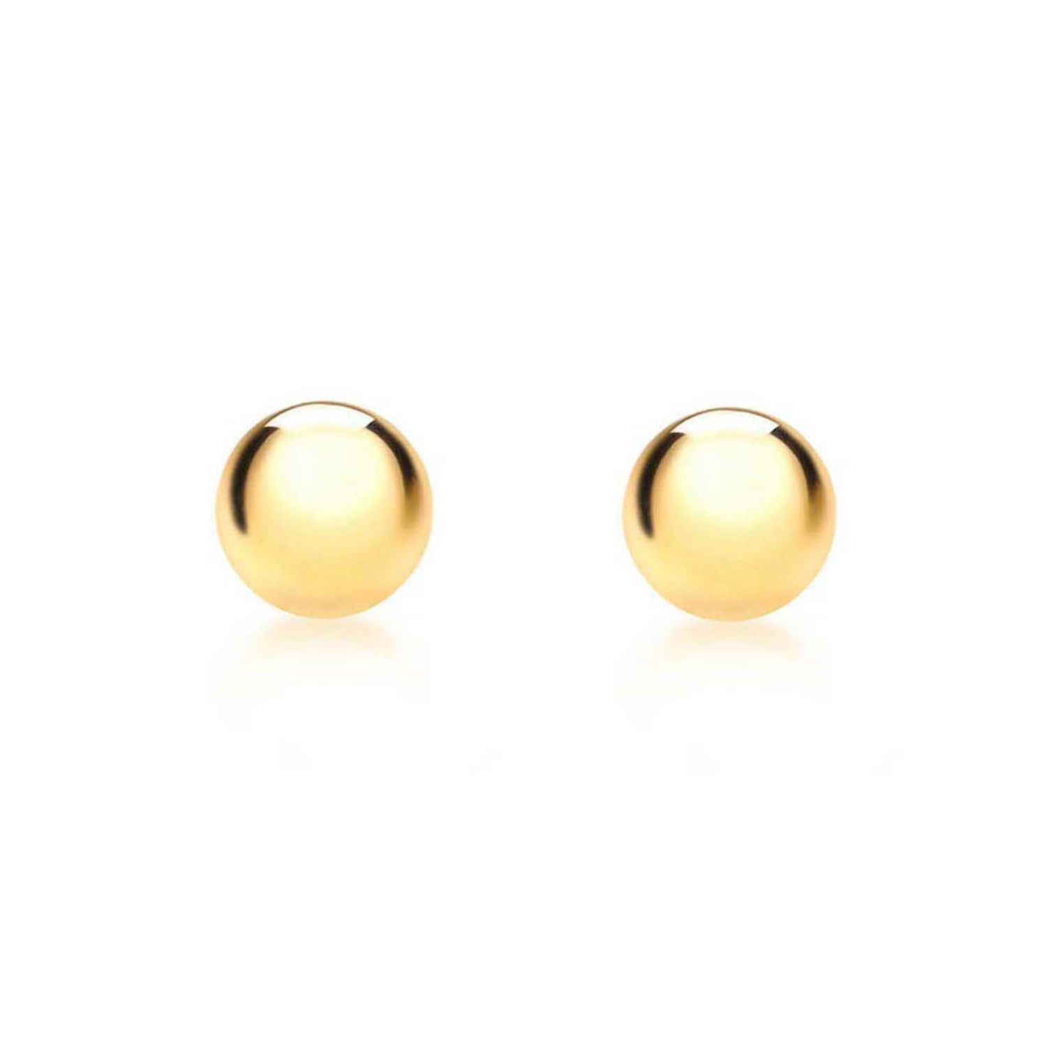 9k Yellow Gold 8mm Ball Stud Earrings