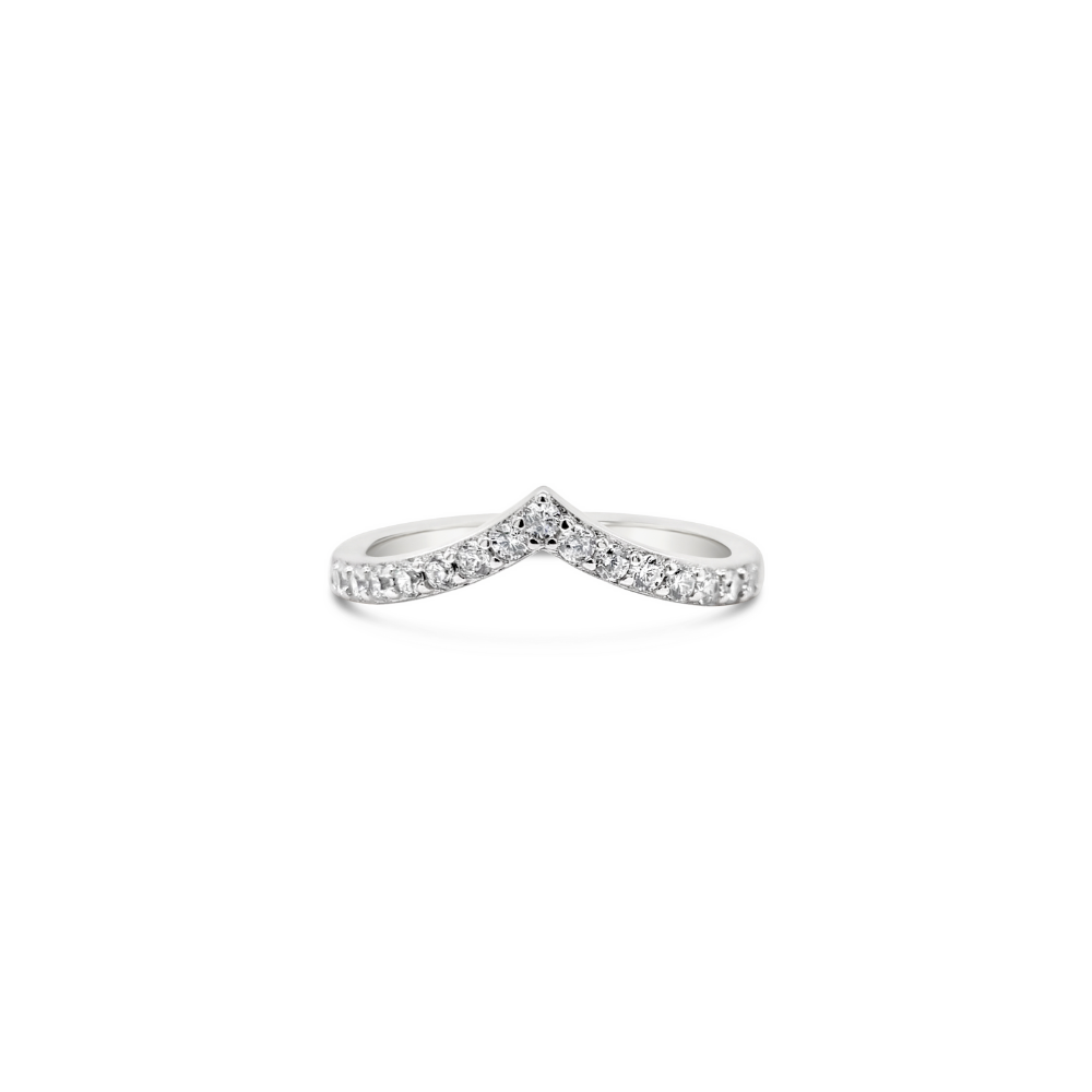 Sterling Silver CZ Stacker Ring