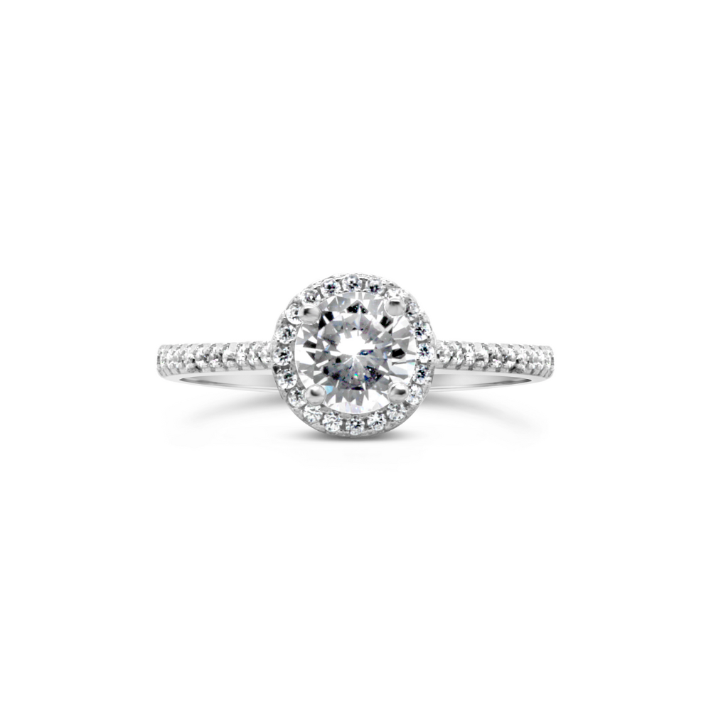 Sterling Silver 'Endless' CZ Proposal Ring