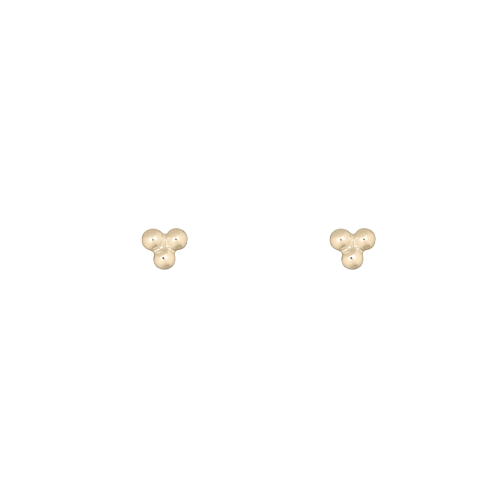 Gold Plated 'Gleam' Trio Dot Micro Stud Earrings