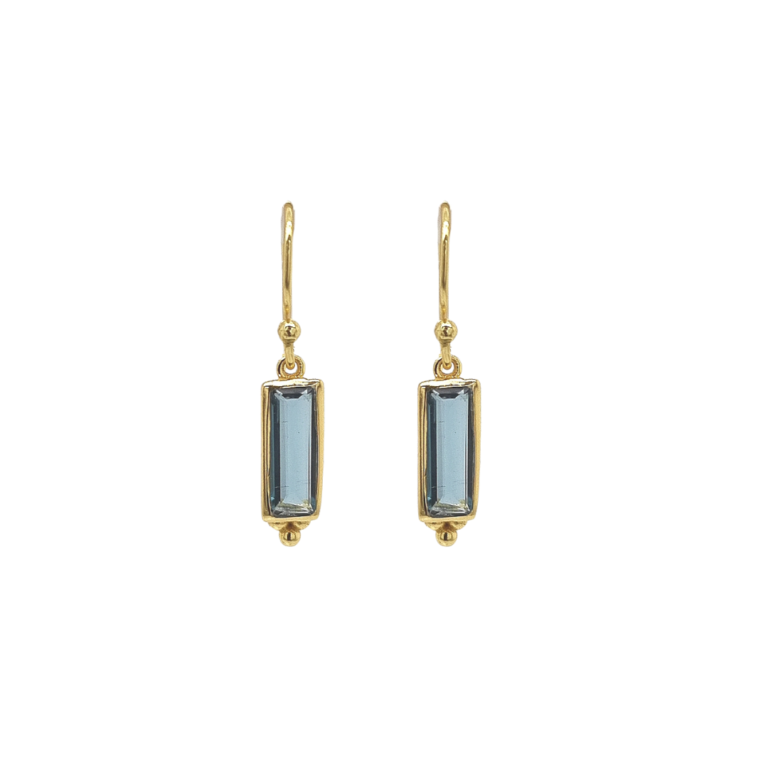 Gold Plated 'Titania' Iolite Earrings