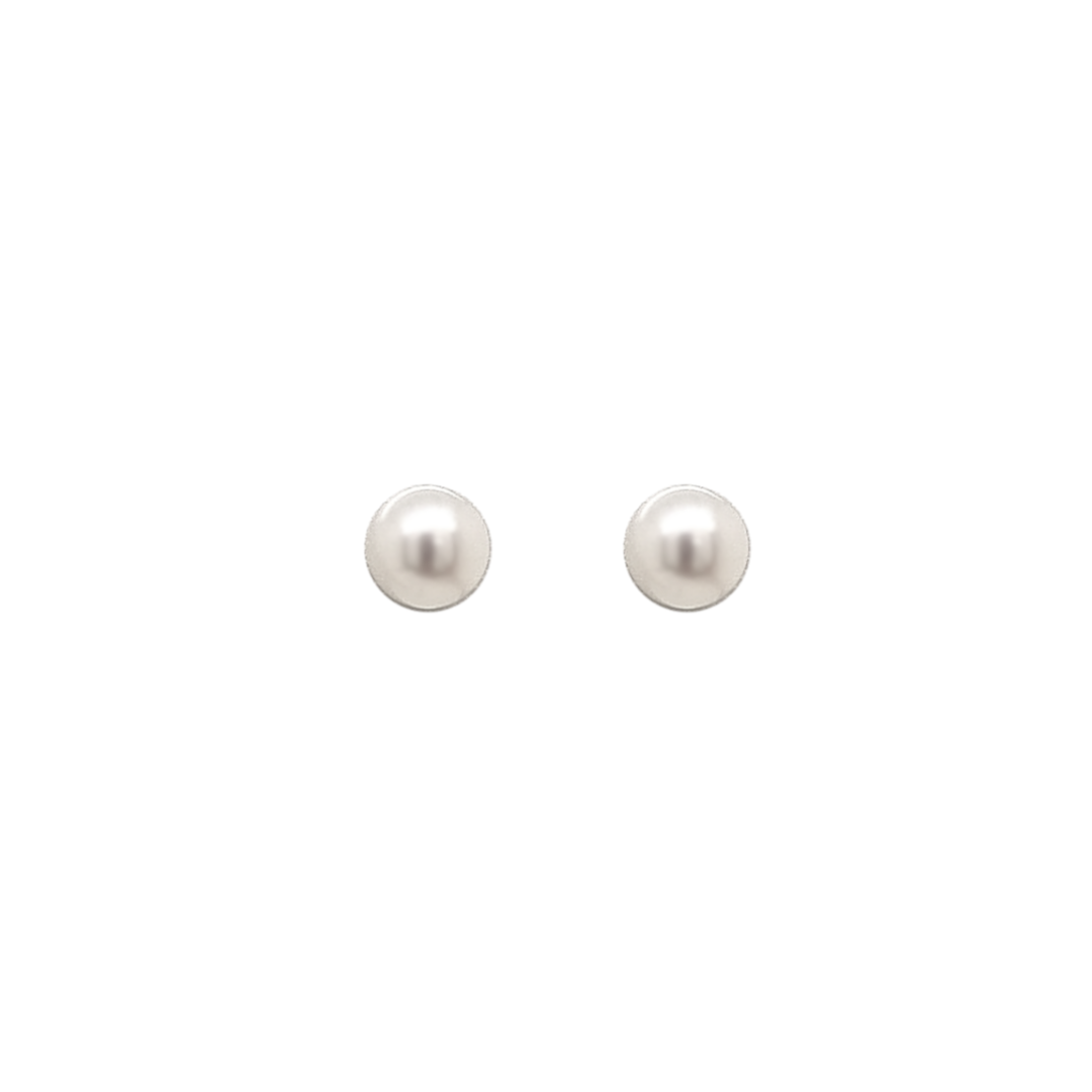 9k Yellow Gold 'Luna' 9mm Pearl Stud Earrings