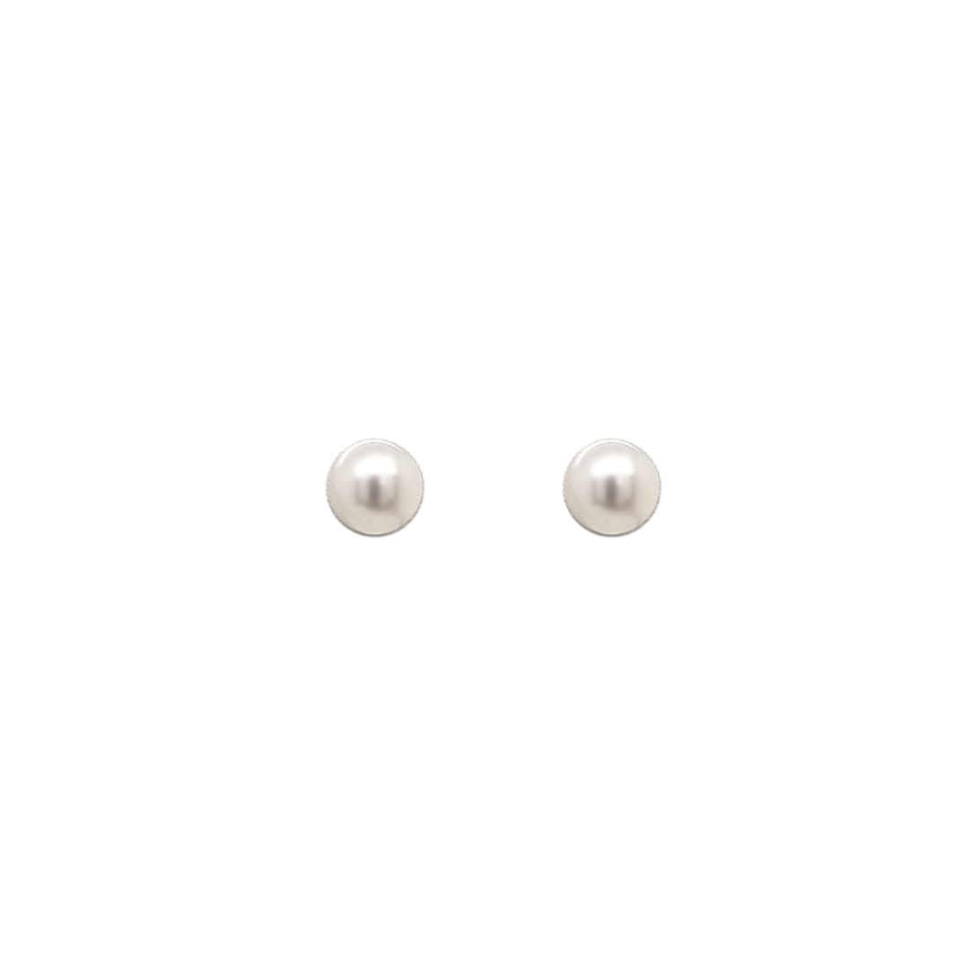 9k Yellow Gold 'Luna' 8mm Pearl Stud Earrings