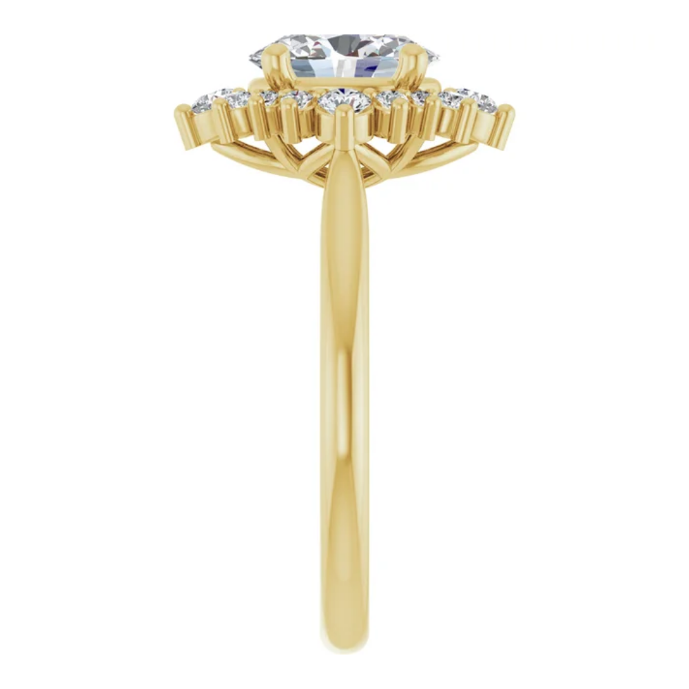 'Arabella' Oval Halo Ring