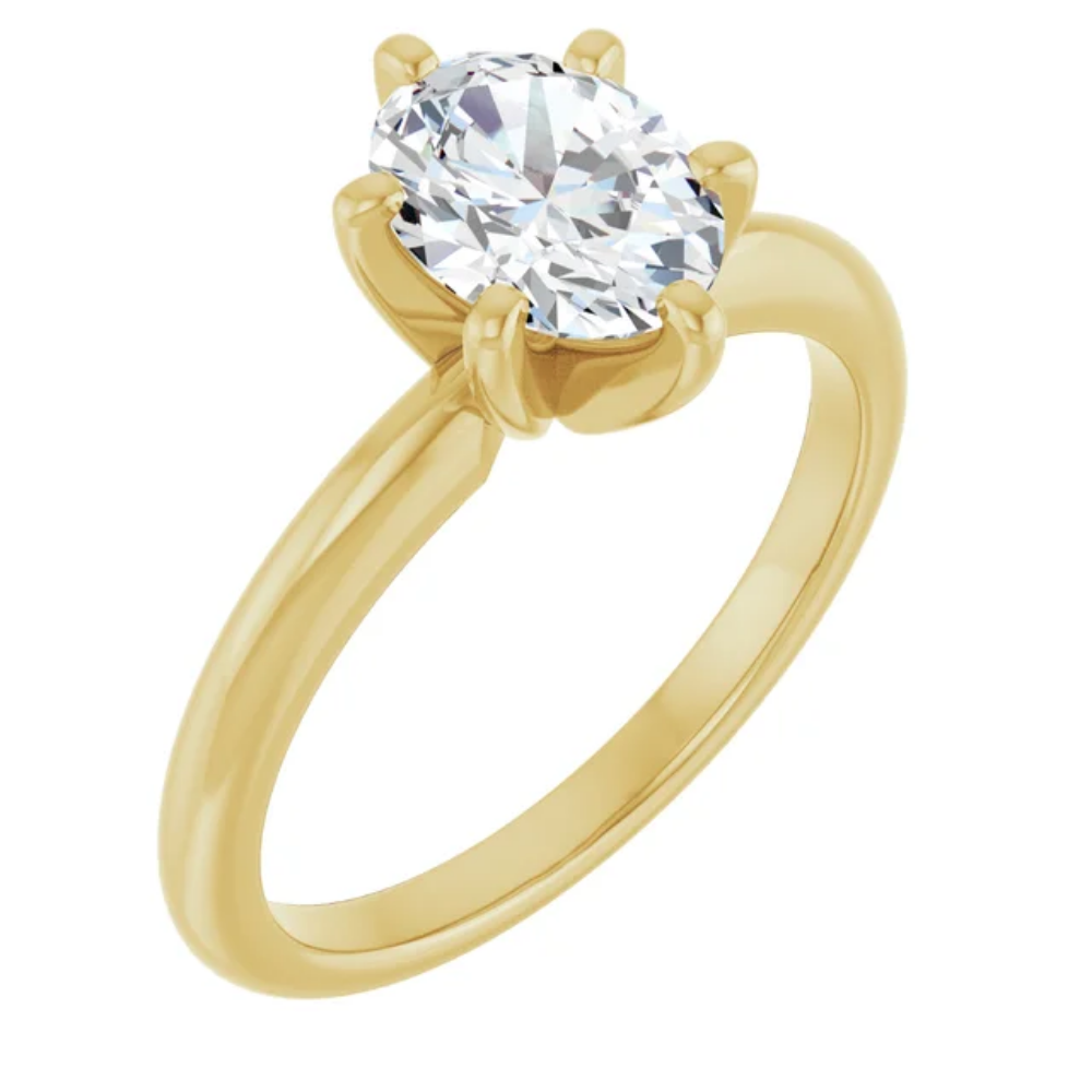 'Layla' Oval Solitaire Ring