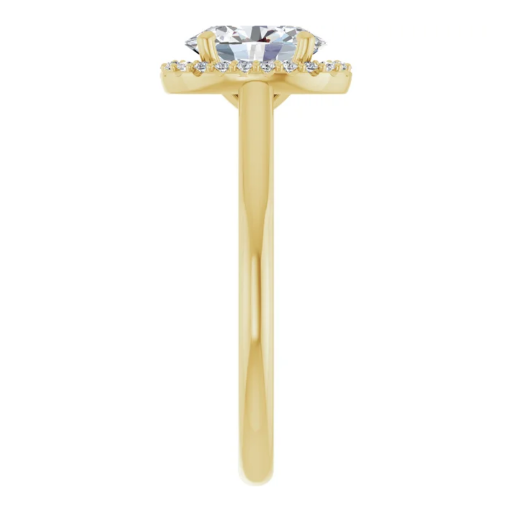 'Amara' Oval Halo Ring