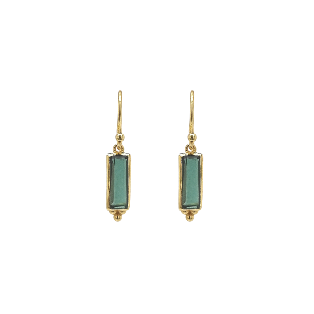 Gold Plated 'Titania' Tourmaline Earrings