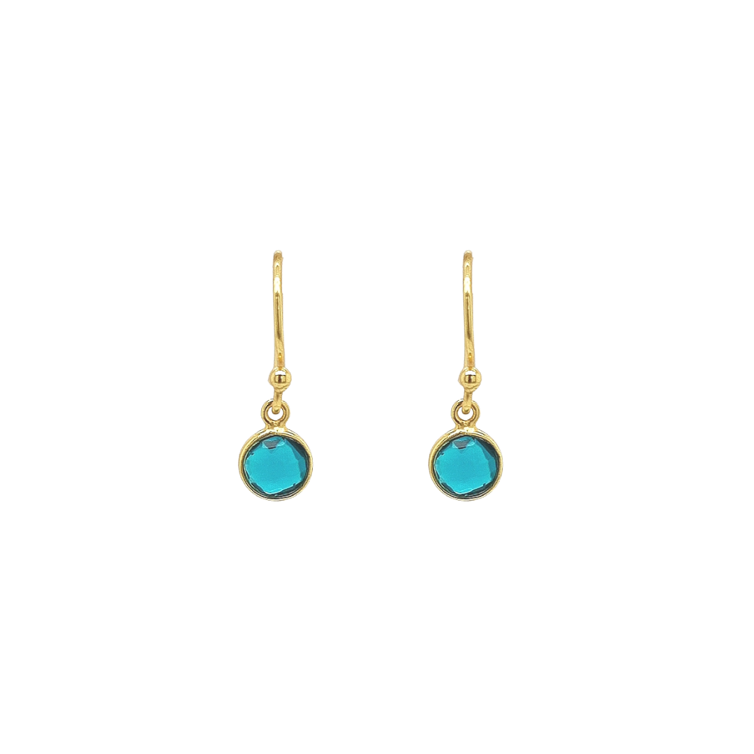 Gold Plated 'Lysithea' Tourmaline Earrings