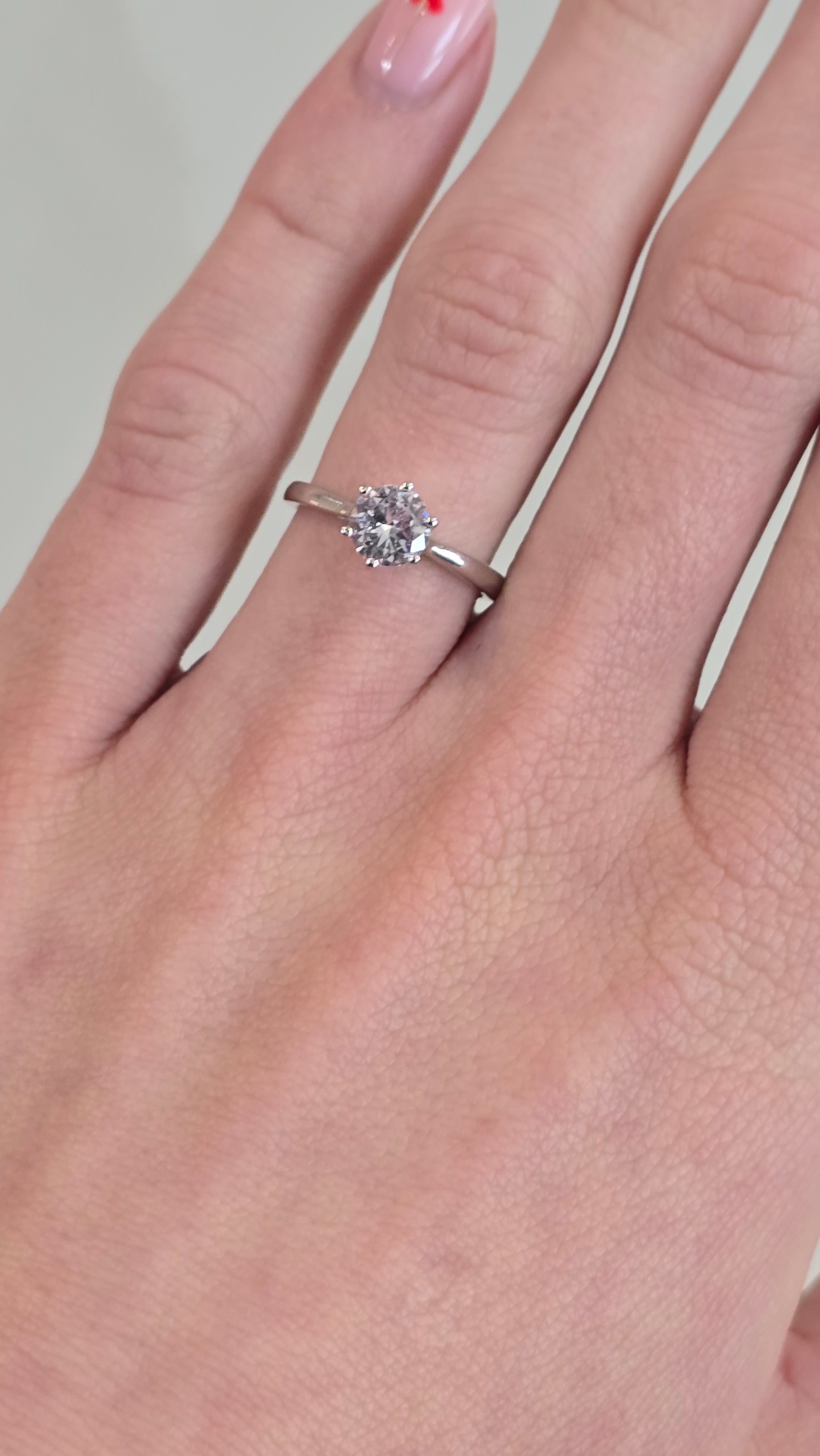 Sterling Silver 'Destiny' CZ Proposal Ring