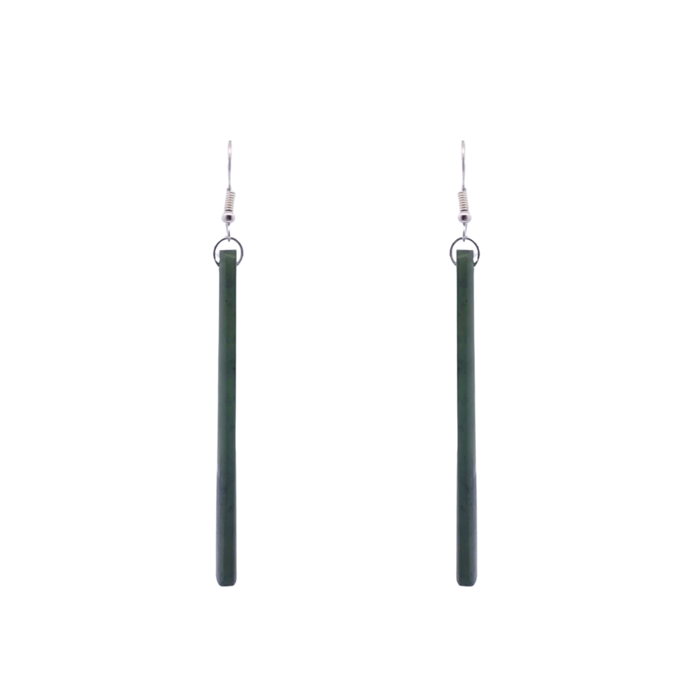 Roimata Pounamu 80mm Drop Earrings