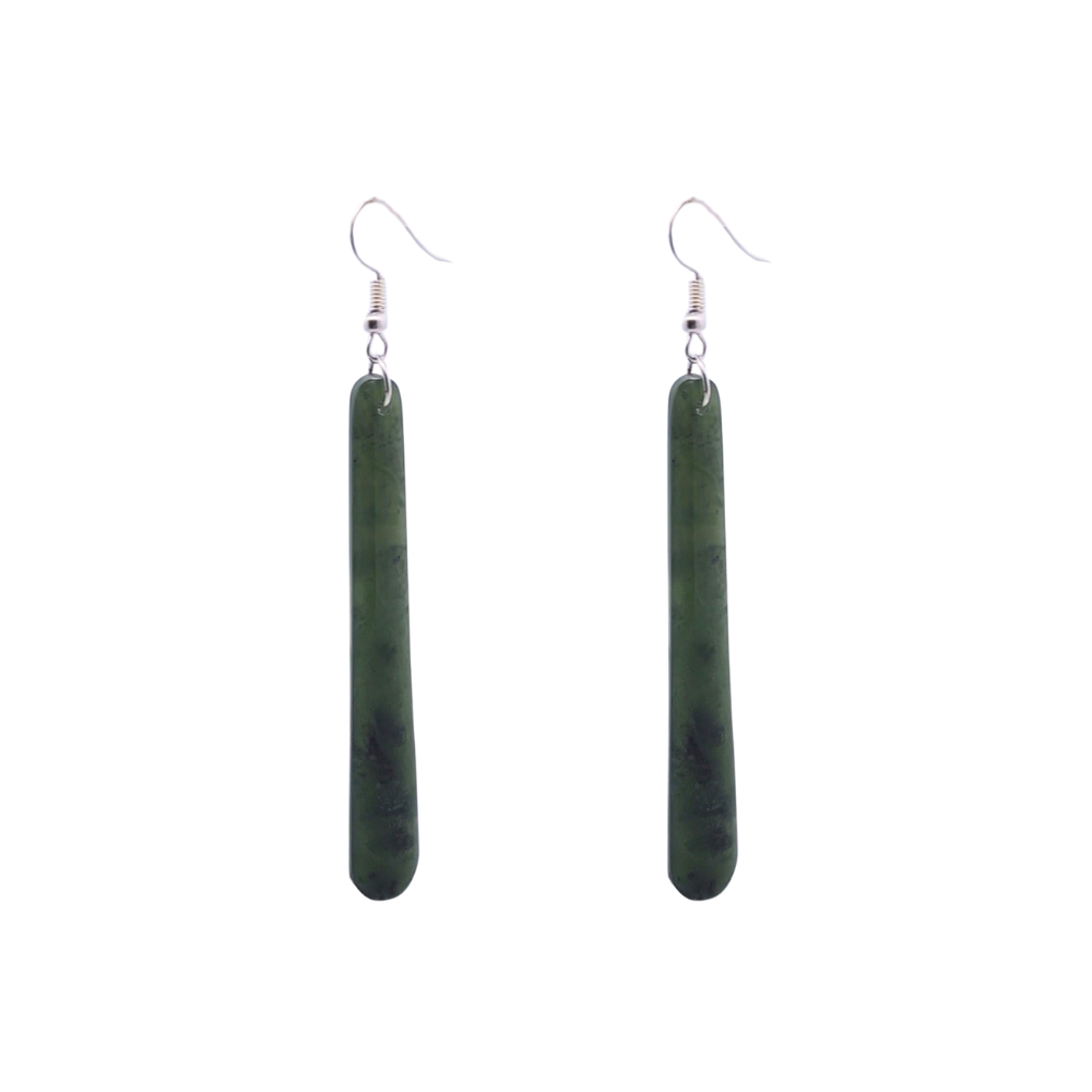 Roimata Pounamu 80mm Drop Earrings