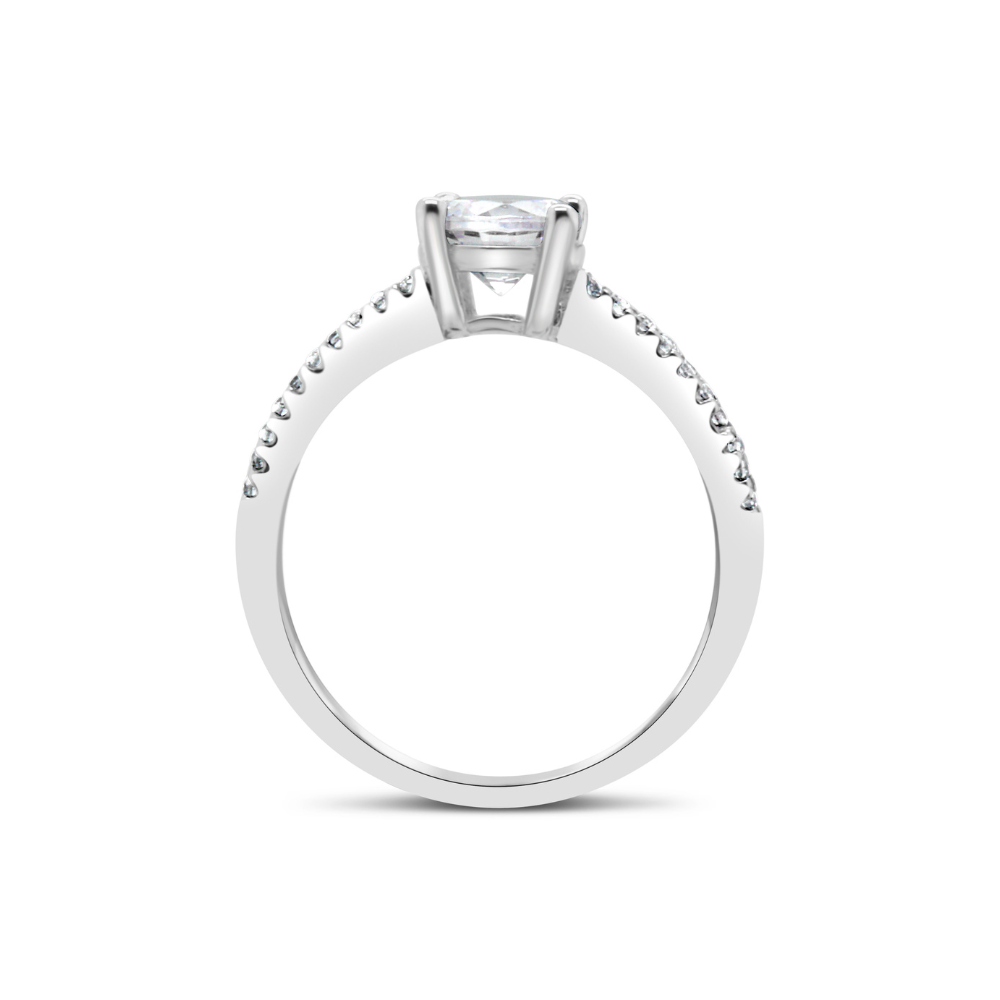 Sterling Silver 'Eternity' CZ Proposal Ring