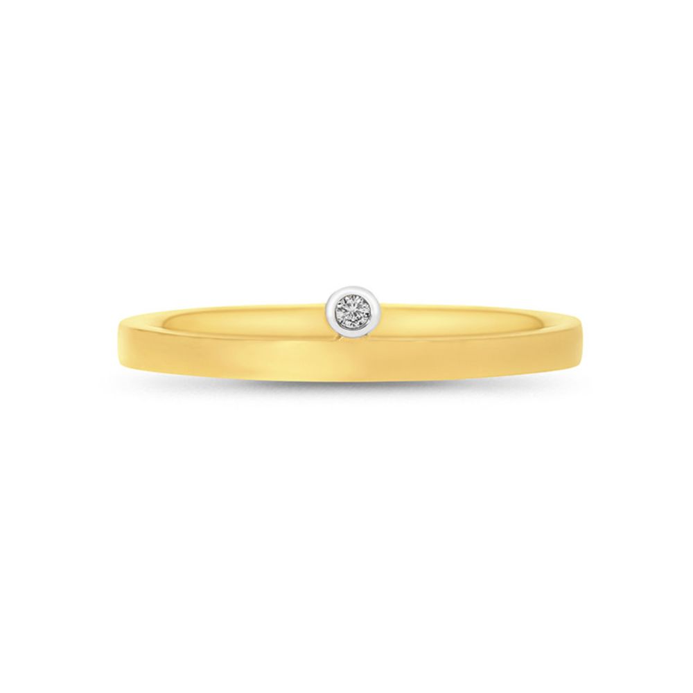 9k Yellow Gold Offside Diamond Ring