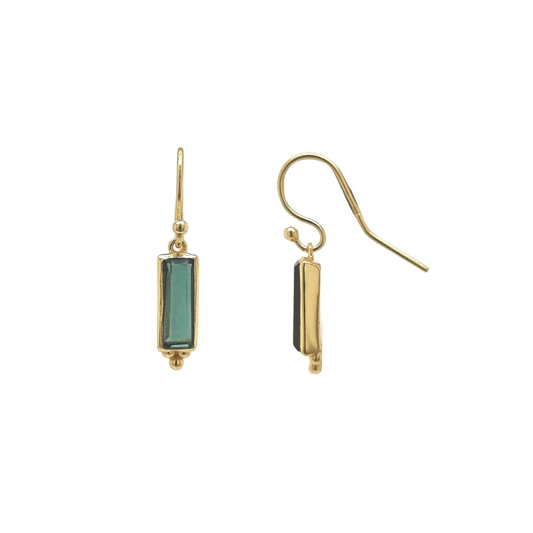 Gold Plated 'Titania' Tourmaline Earrings