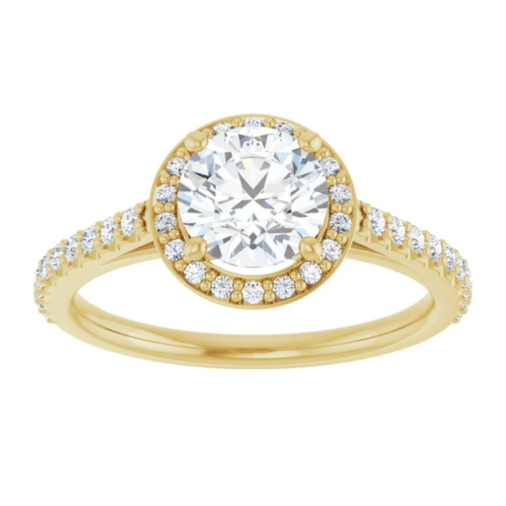 'Julia' Round Halo Ring