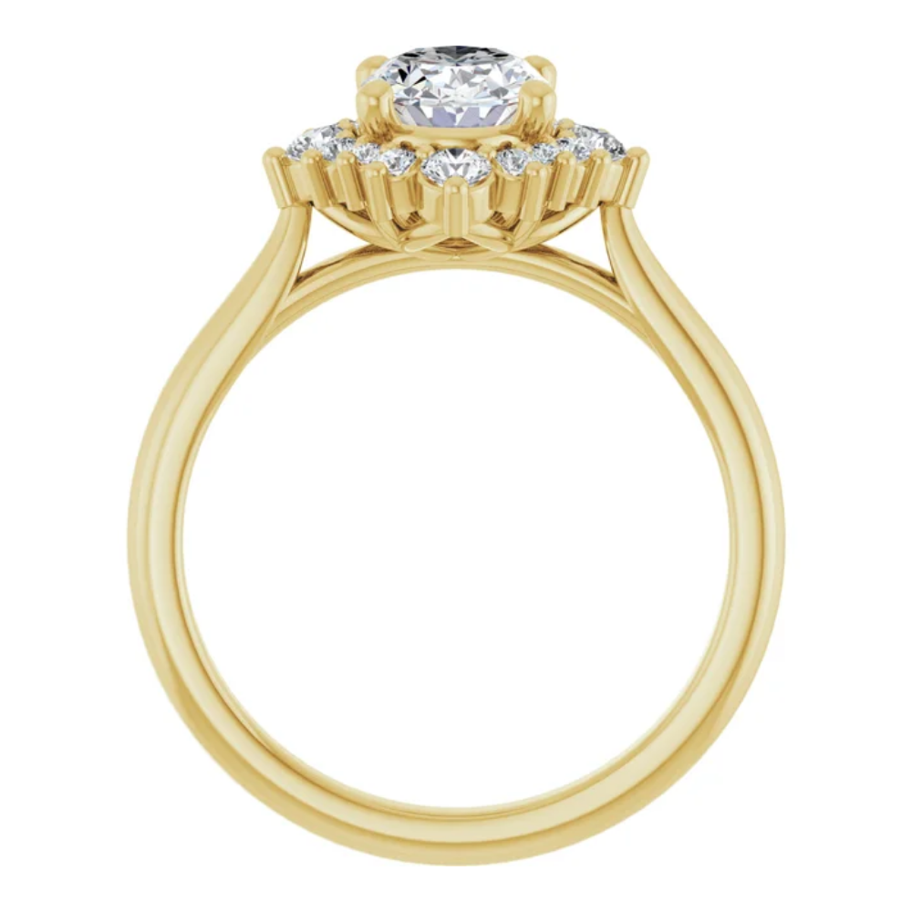 'Arabella' Oval Halo Ring