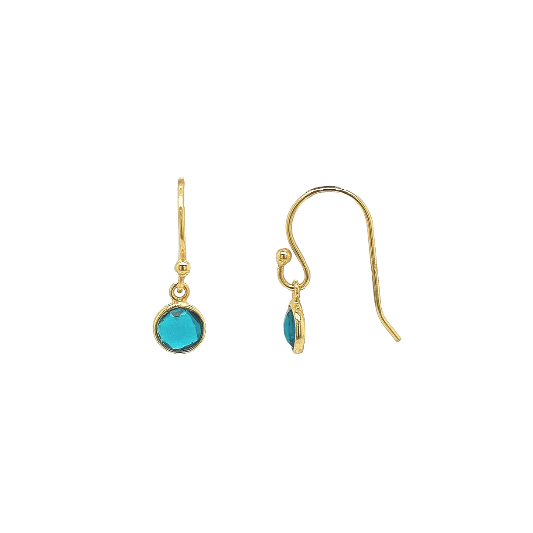 Gold Plated 'Lysithea' Tourmaline Earrings