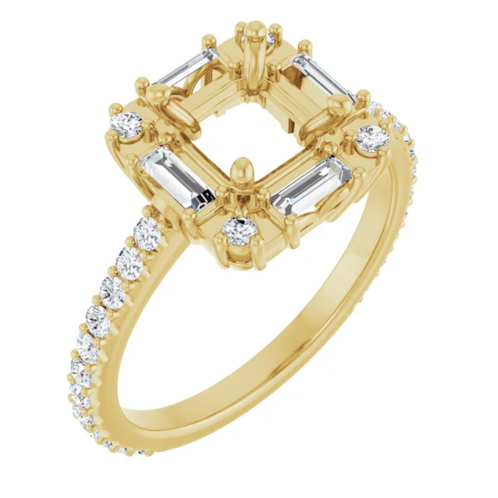 'Aster' Princess Halo Ring