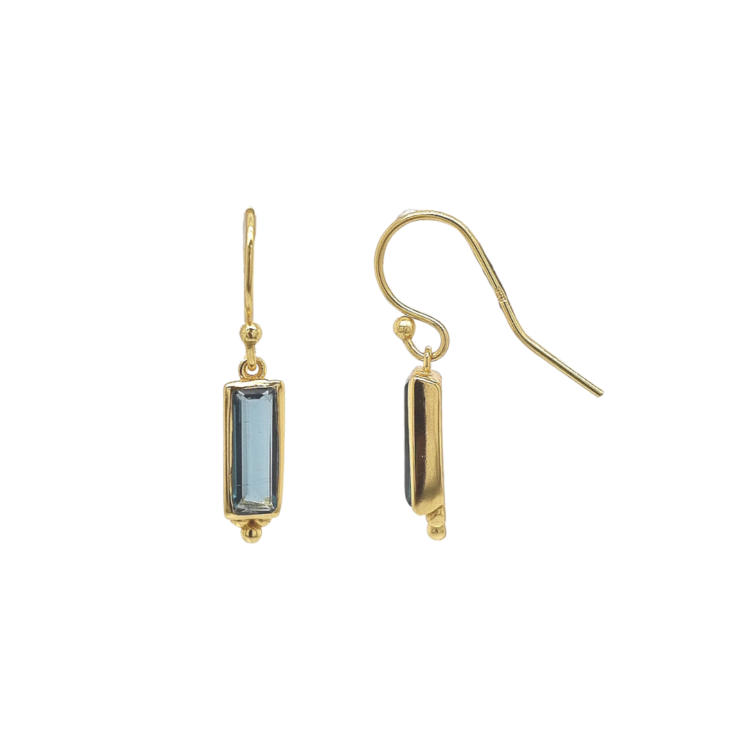 Gold Plated 'Titania' Iolite Earrings