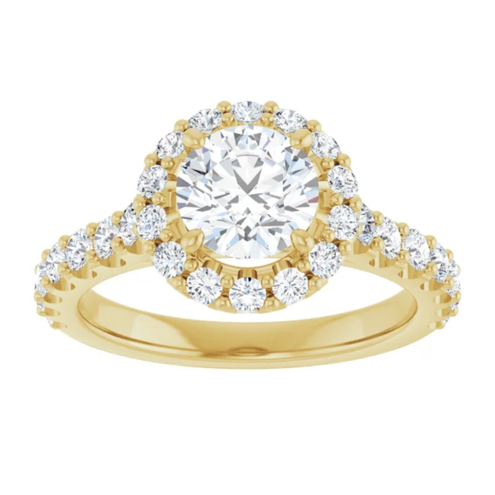 'Freya' Round Floating Halo Ring