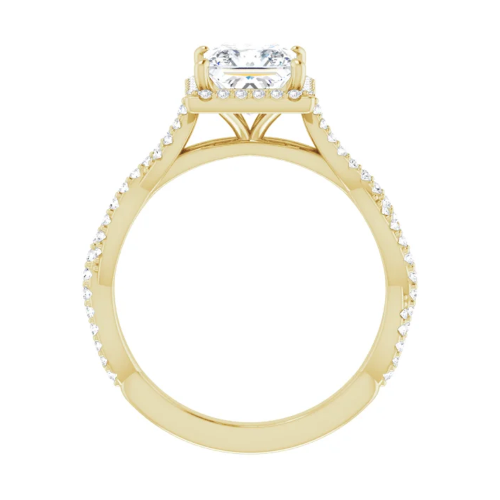 'Tabitha' Princess Cut Halo Ring