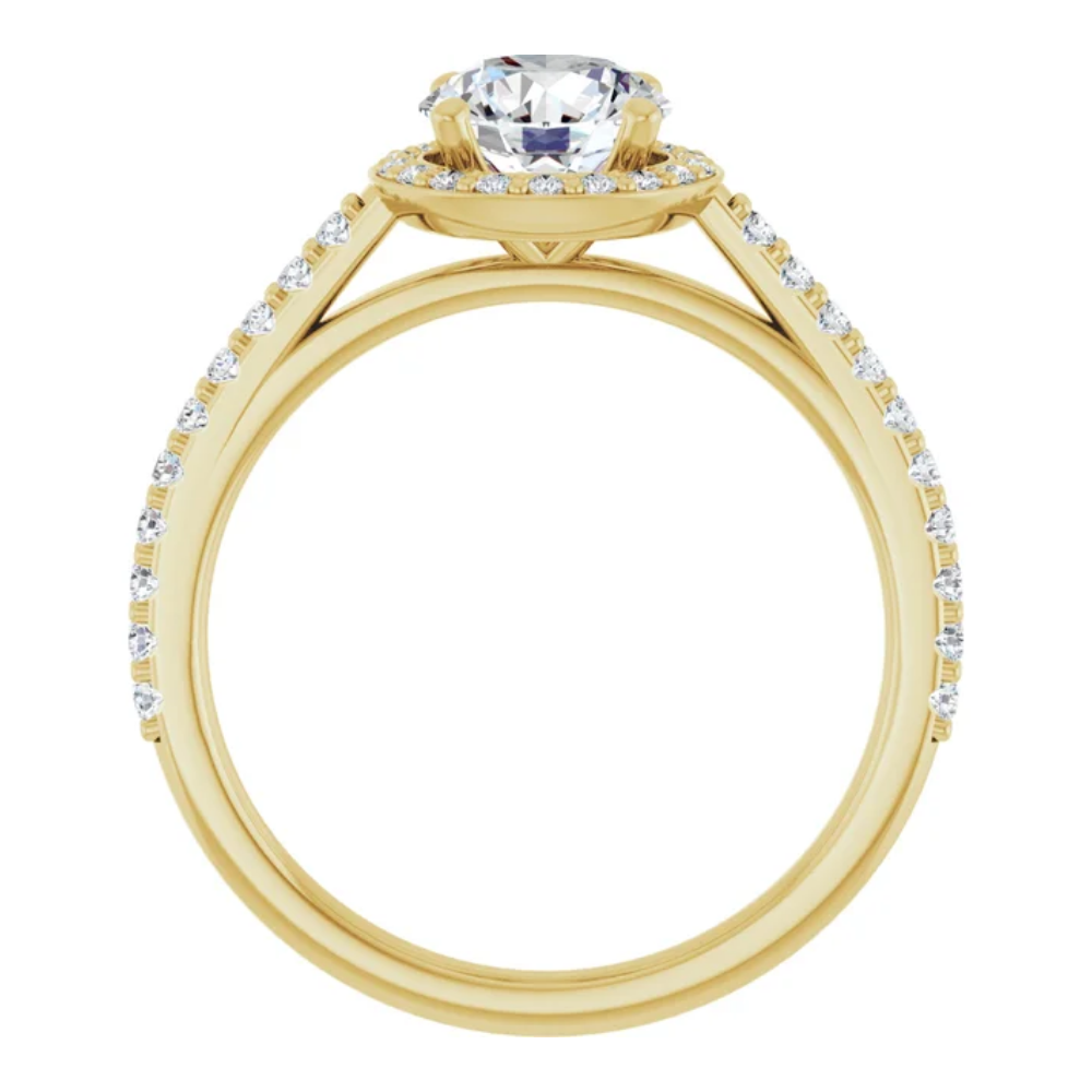 'Julia' Round Halo Ring