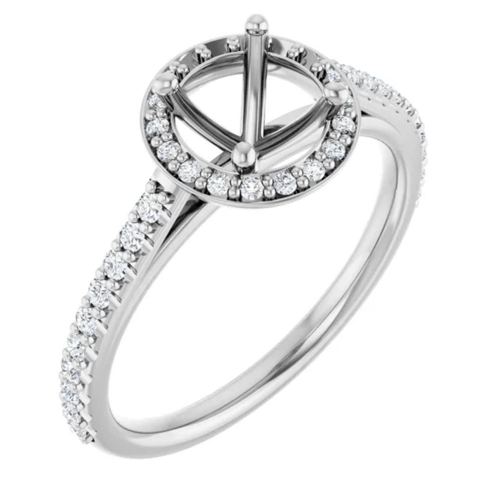 'Julia' Round Halo Ring