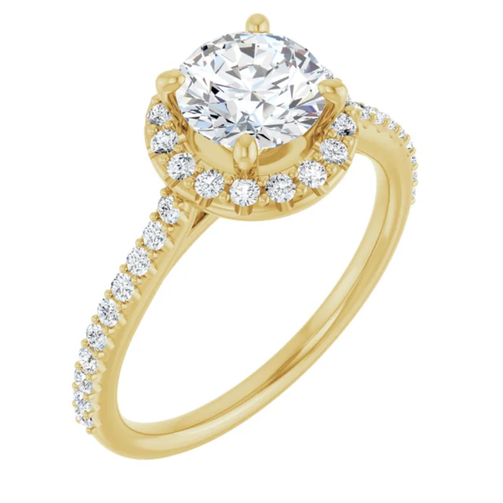 'Eloise' Round Halo Ring