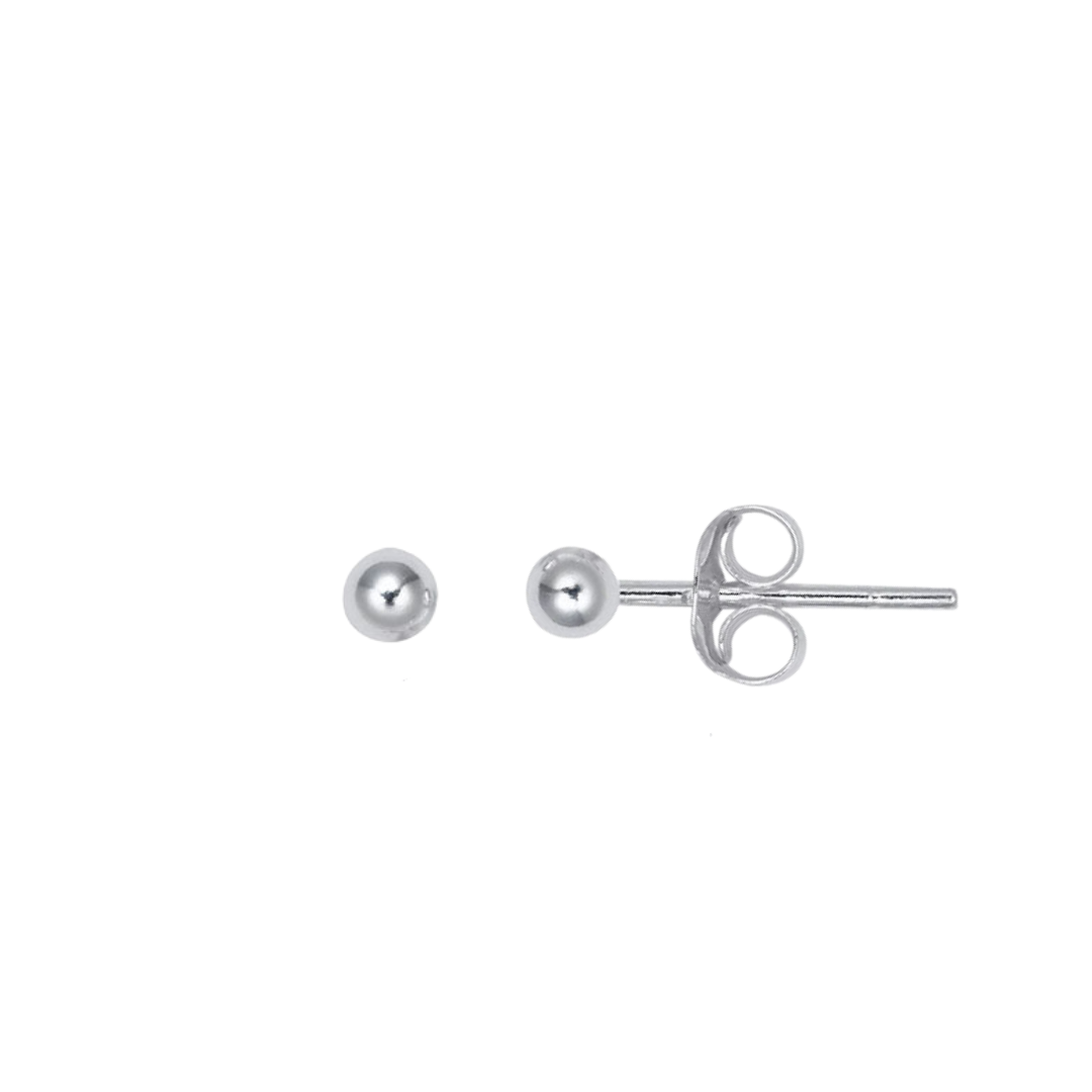 Sterling Silver 3mm Ball Stud Earrings