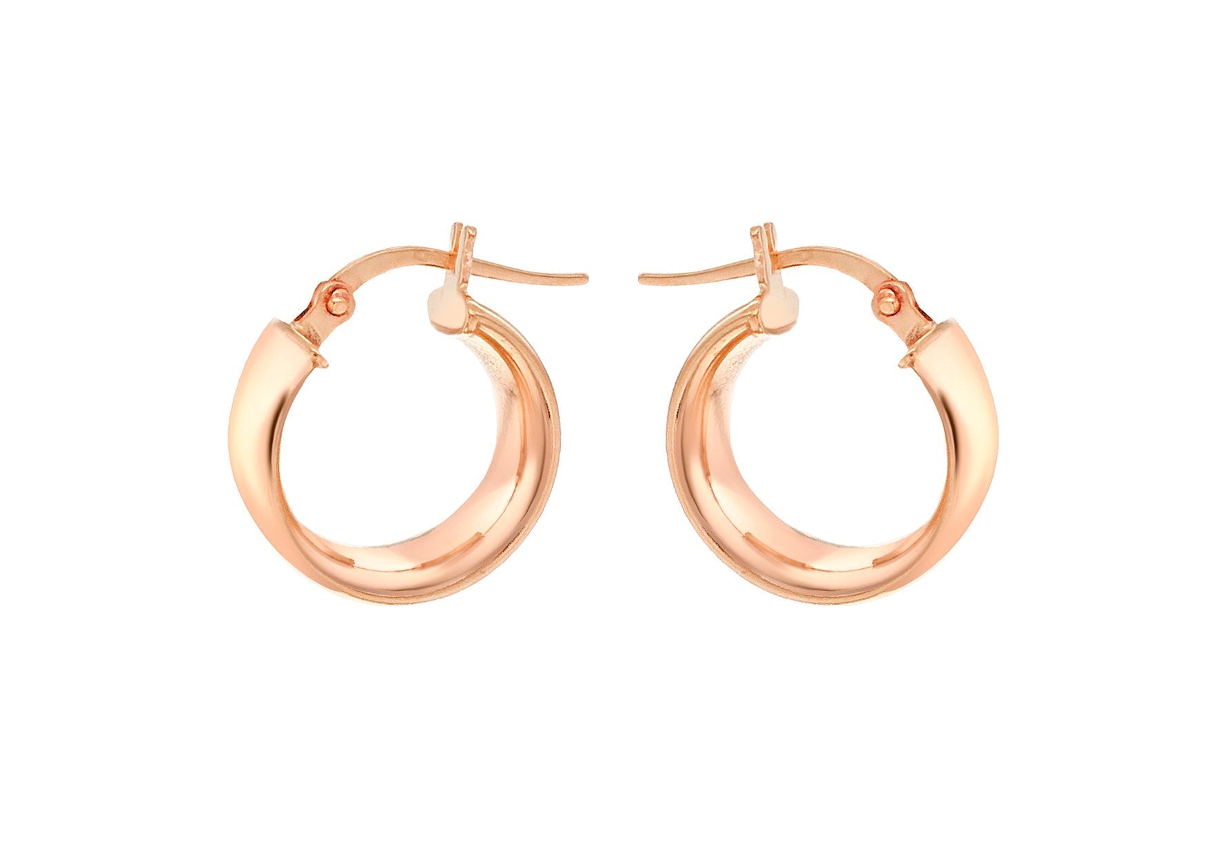 9k Rose Gold Creole Hoop Earrings