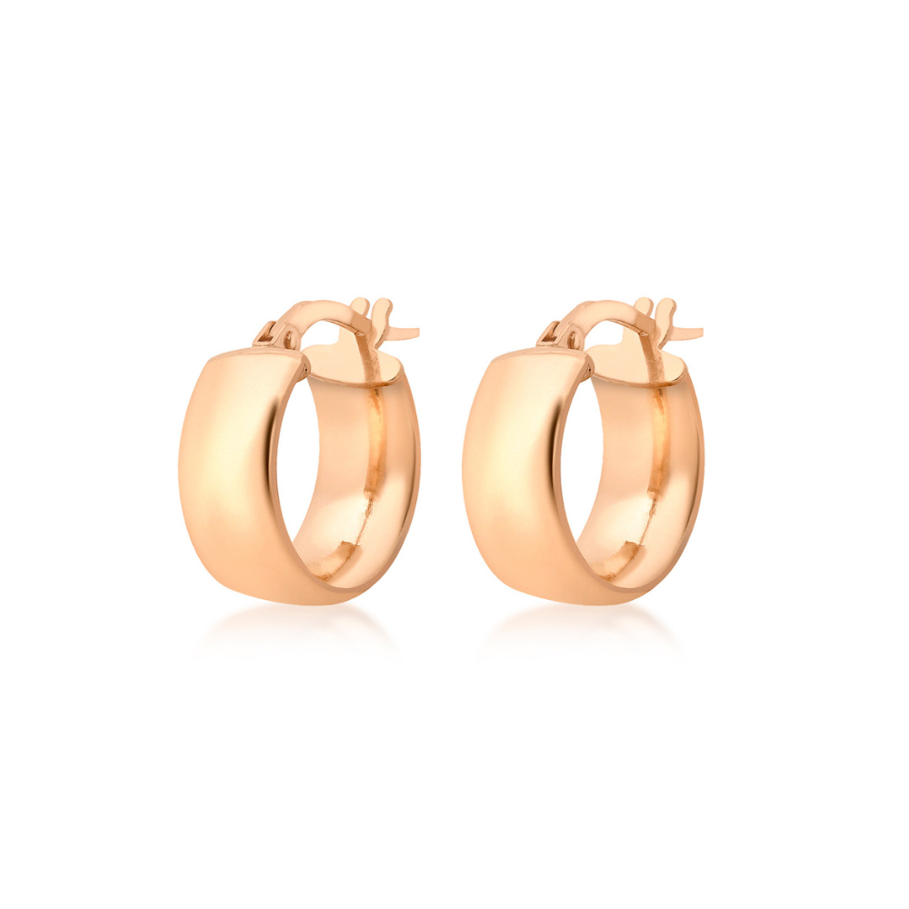 9k Rose Gold Creole Hoop Earrings