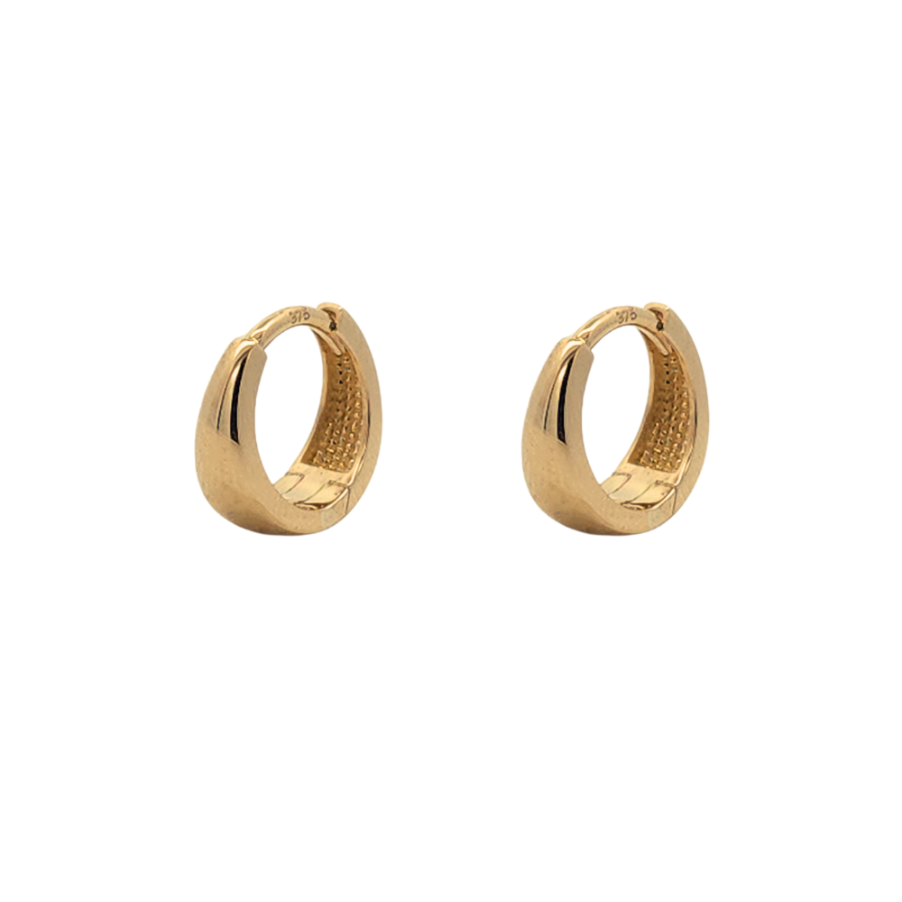 9k Yellow Gold Tapered Huggies