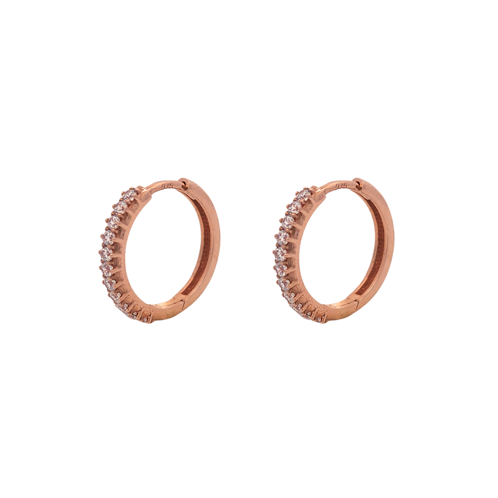 9k Rose Gold CZ Huggies