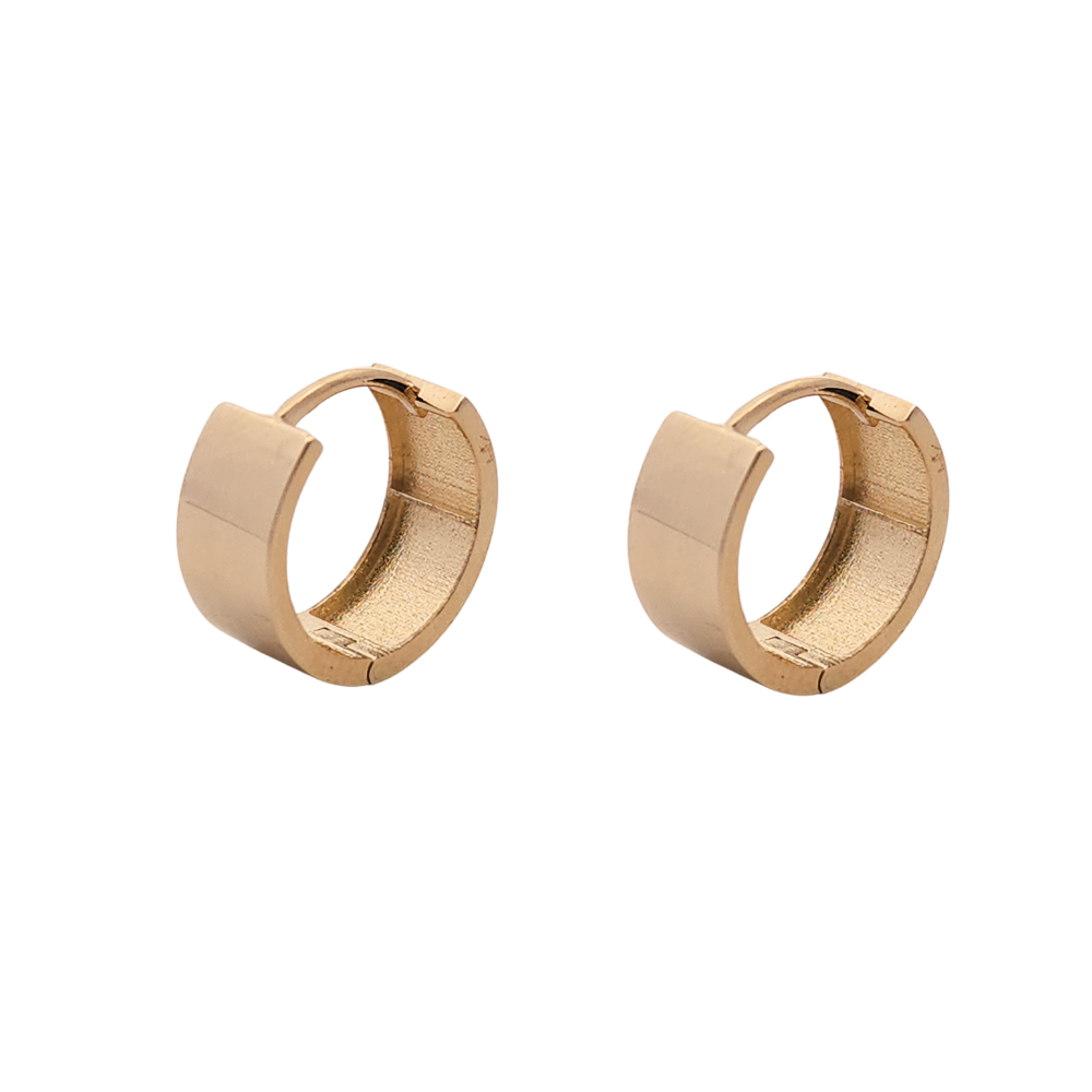 9k Yellow Gold Flat Huggies