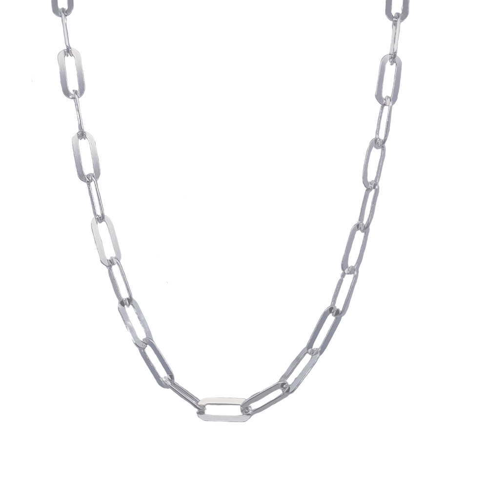 Sterling Silver Flat Paperclip Chain