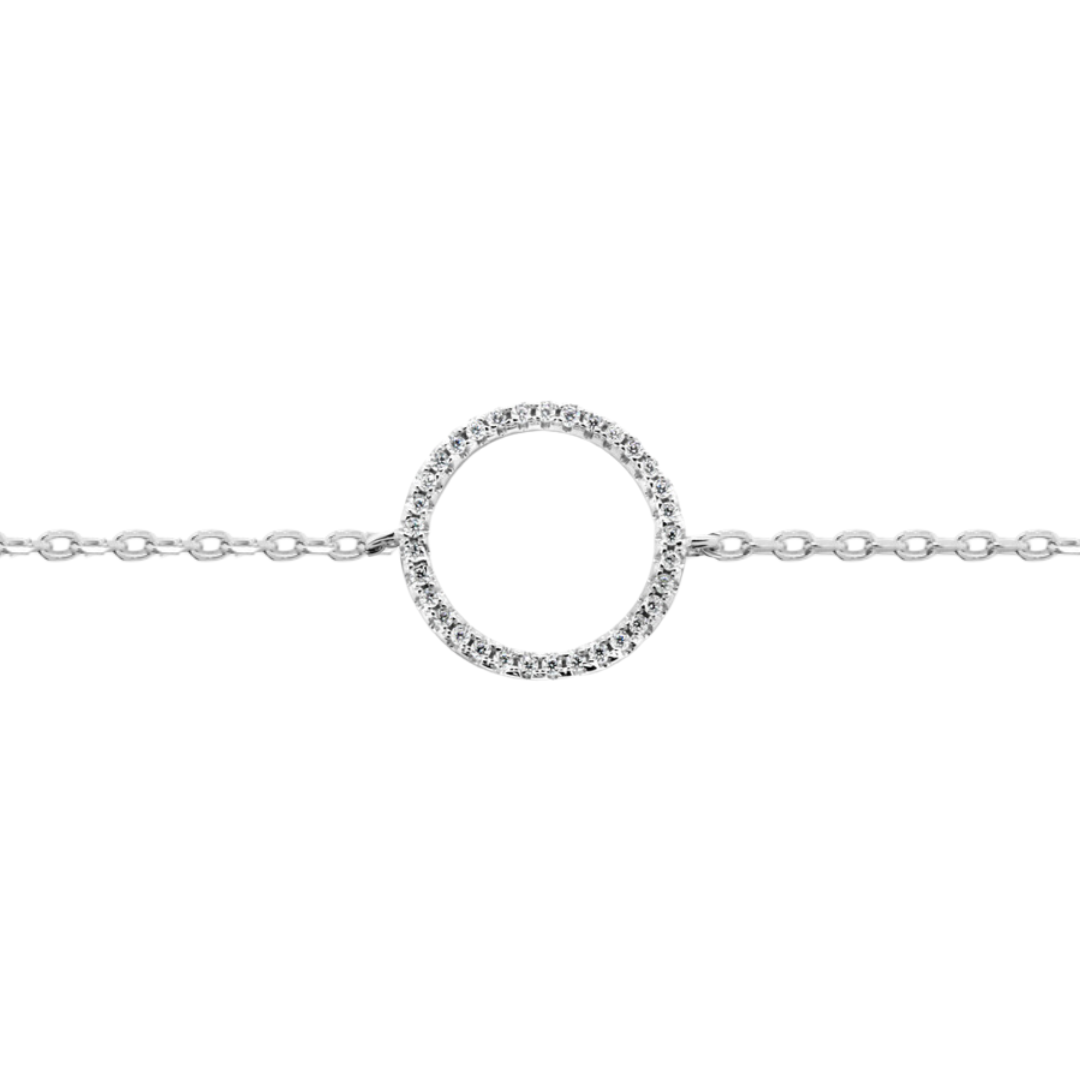 Sterling SIlver CZ Circle Bracelet