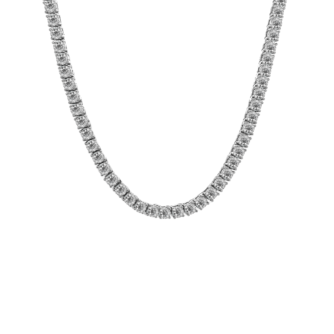 Sterling Silver CZ Tennis Necklace (45cm)