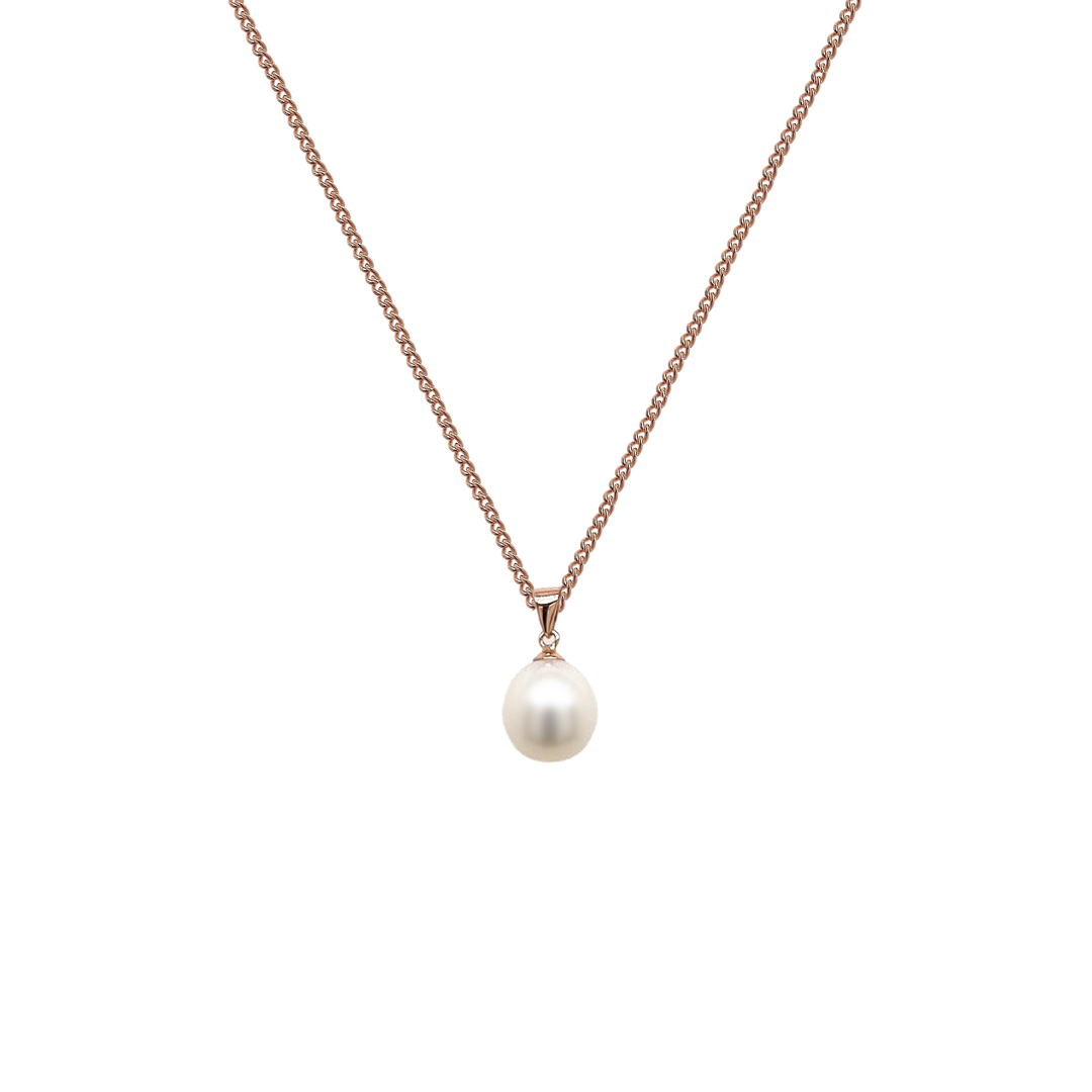 9k Rose Gold 'Nautica' 9mm Pearl Pendant