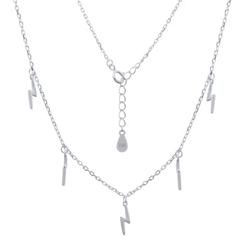 Sterling Silver Lightning Bolt Necklace