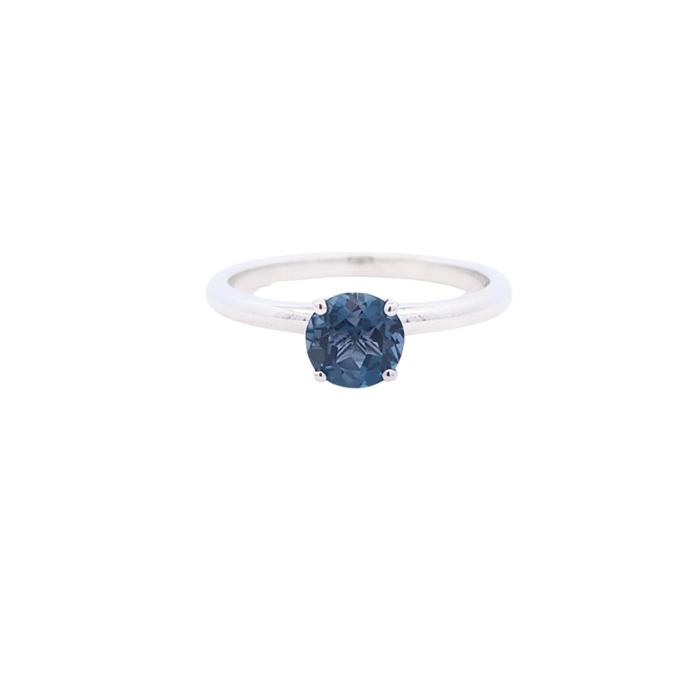 9k White Gold London Blue Topaz Ring