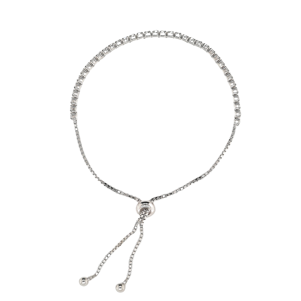 Sterling Silver CZ Strand Bracelet