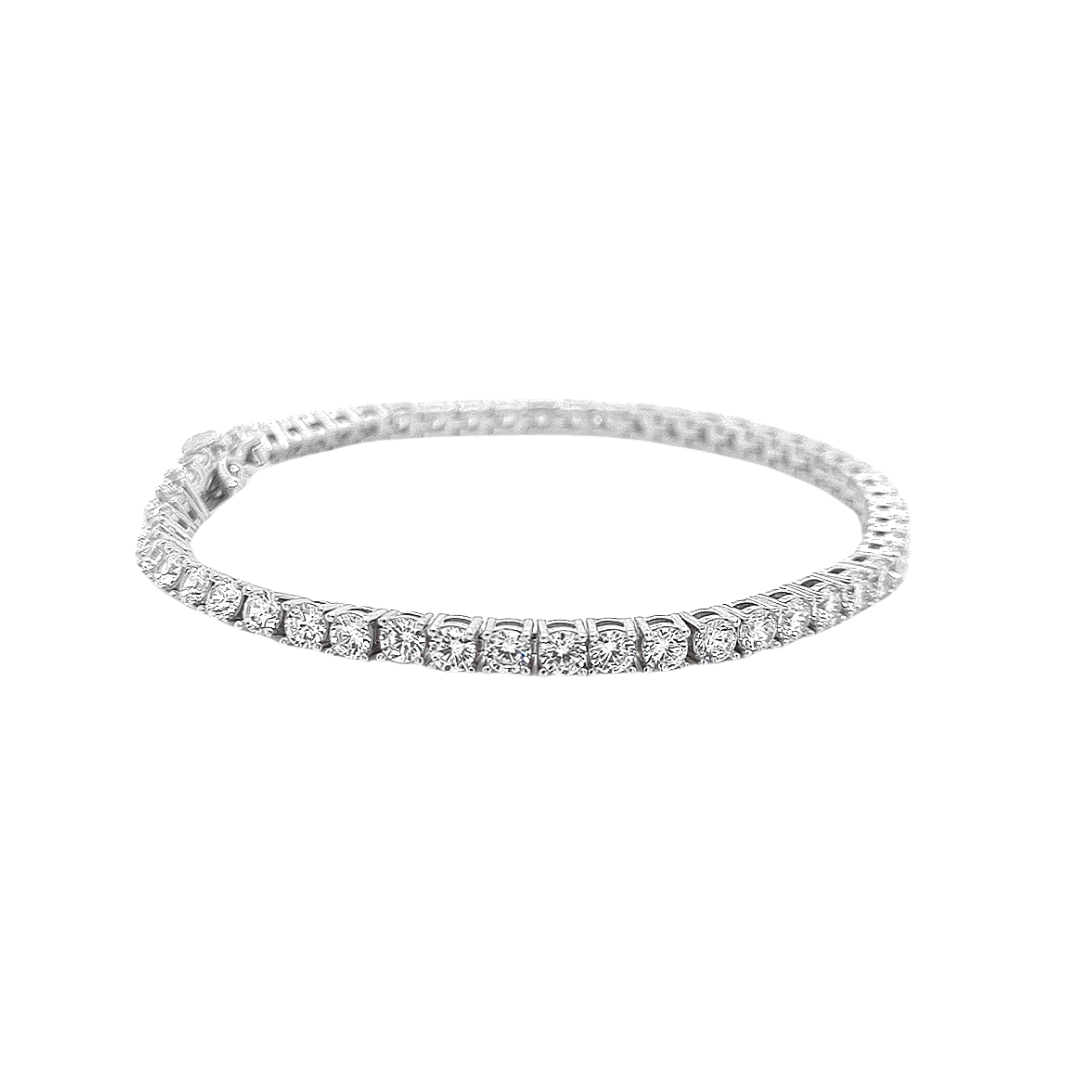 Sterling Silver CZ Tennis Bracelet (18cm)