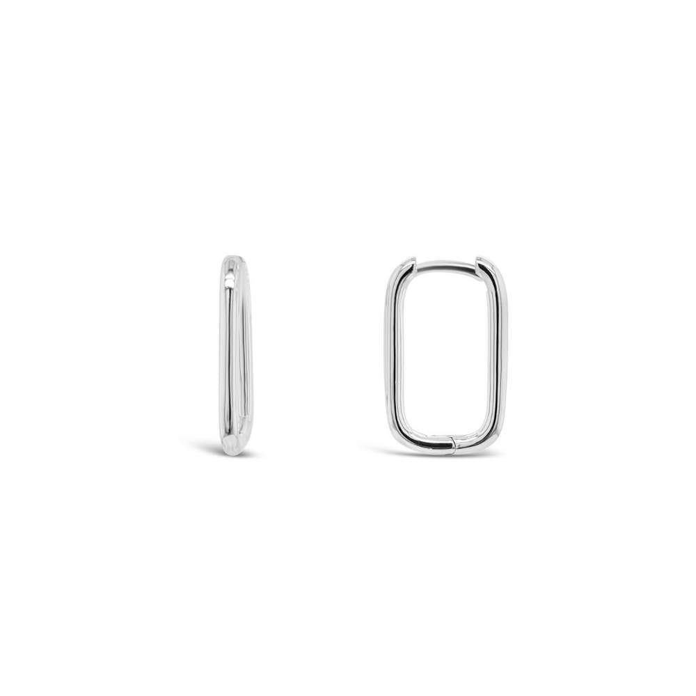 Sterling Silver Staple Hoop Earrings