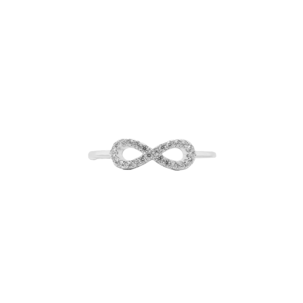 Sterling Silver CZ Infinity Ring