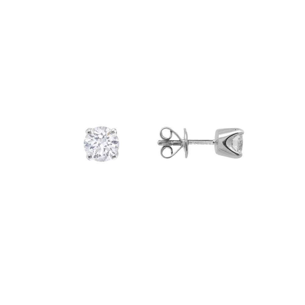 18k White Gold 1.00ct Diamond Stud Earrings