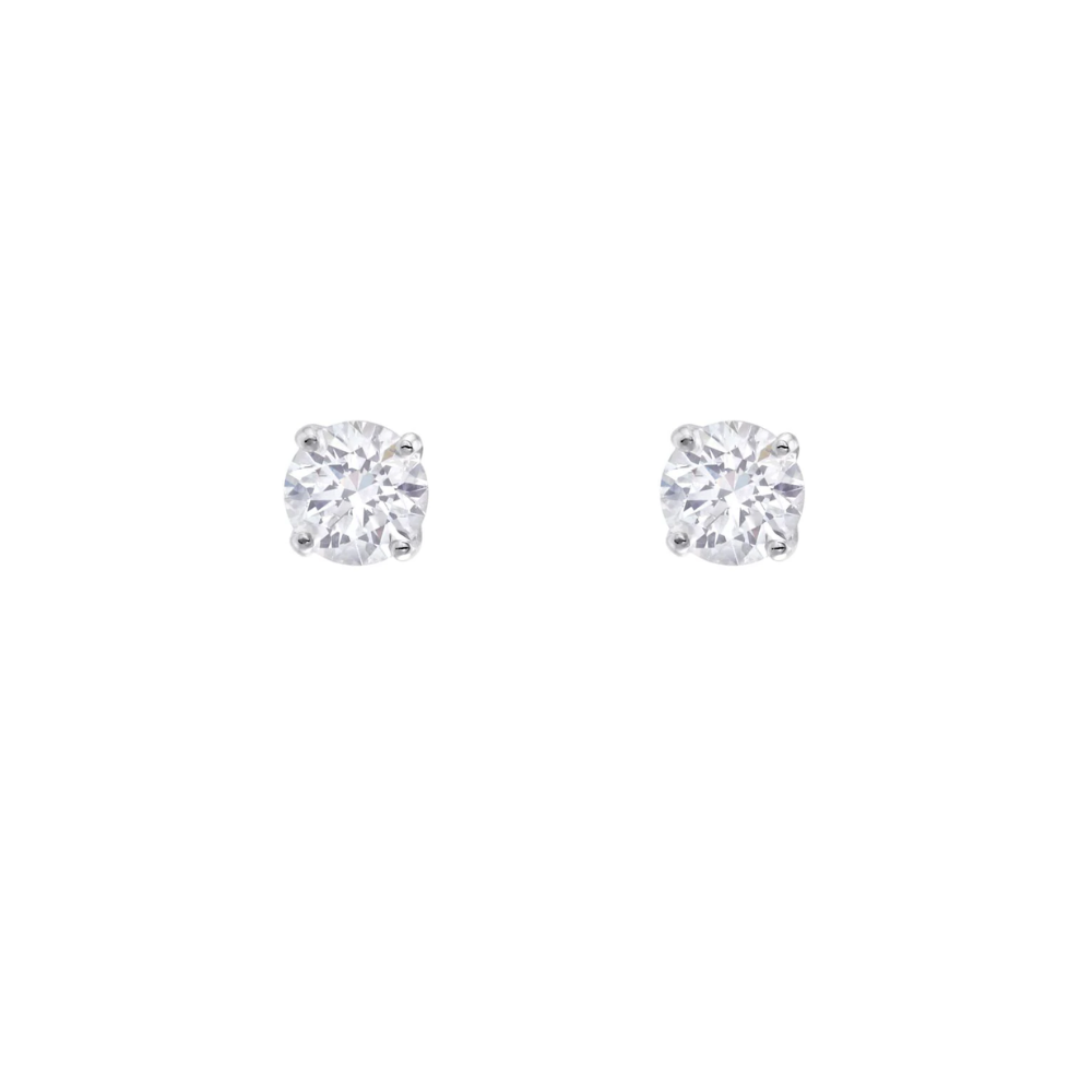 18k White Gold 1.00ct Diamond Stud Earrings