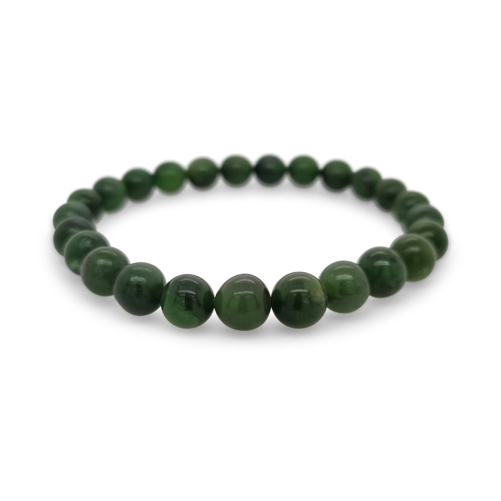 8mm Pounamu Bead Stretch Bracelet