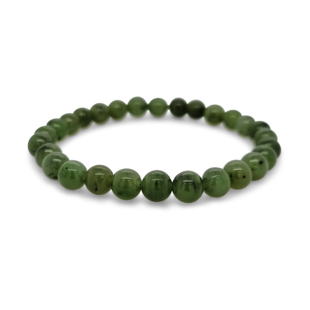 6mm Pounamu Bead Stretch Bracelet